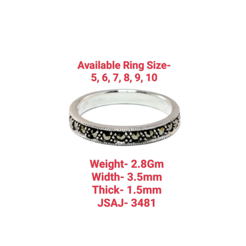 JSAJ MARCASITE BAND RING