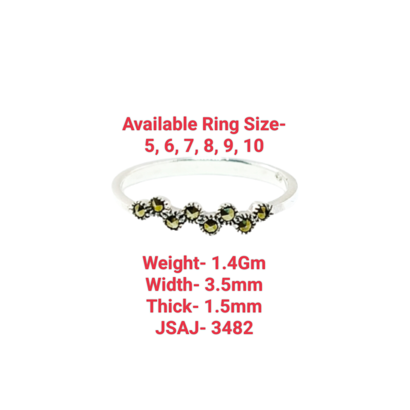 JSAJ MARCASITE BAND RING