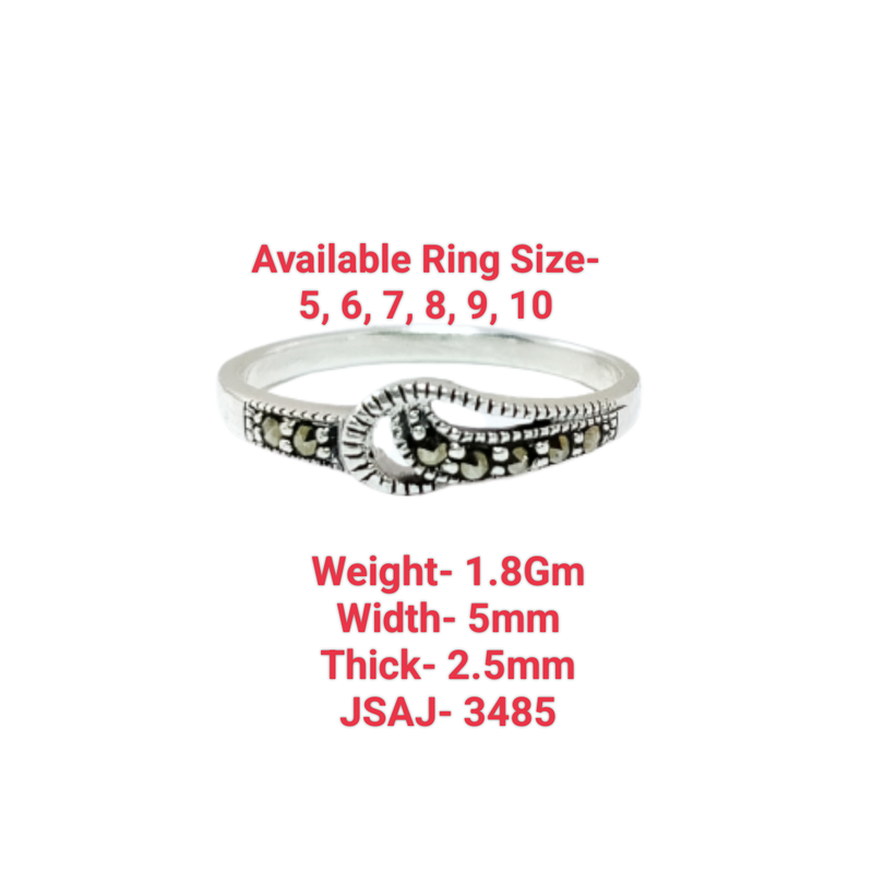 JSAJ MARCASITE BAND RING