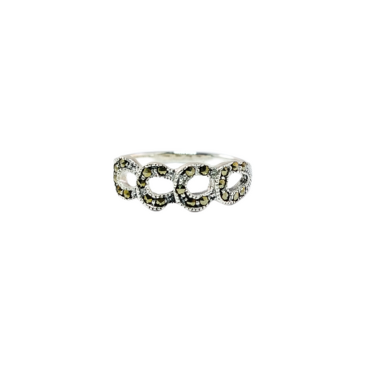 JSAJ MARCASITE BAND RING