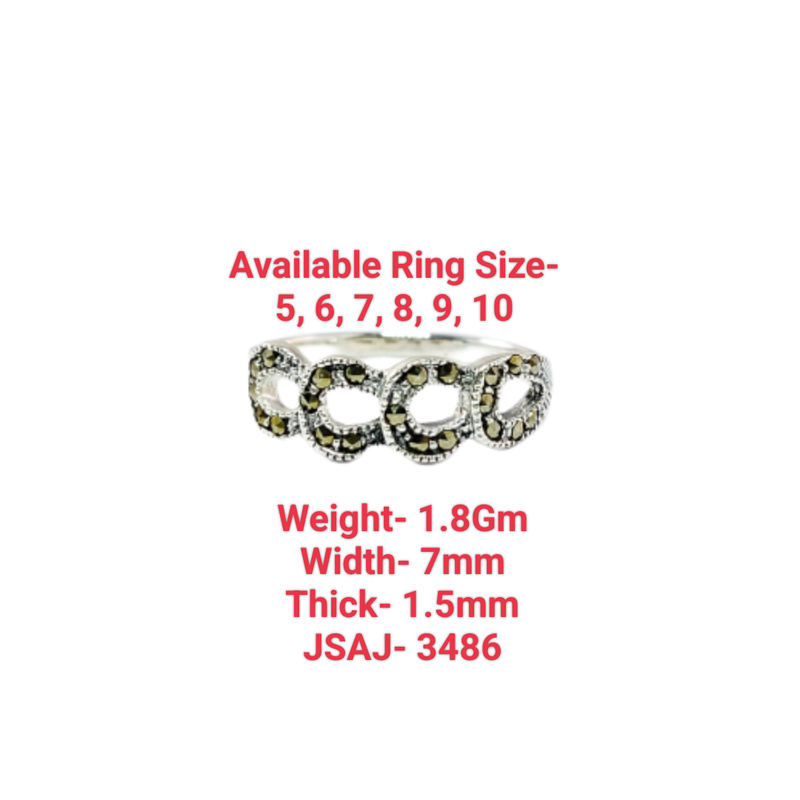 JSAJ MARCASITE BAND RING