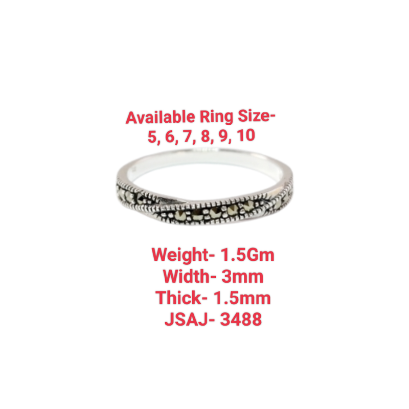 JSAJ MARCASITE BAND RING