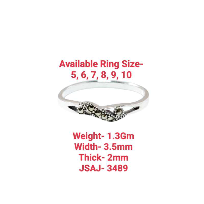 JSAJ MARCASITE BAND RING