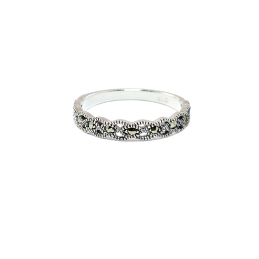 JSAJ MARCASITE BAND RING