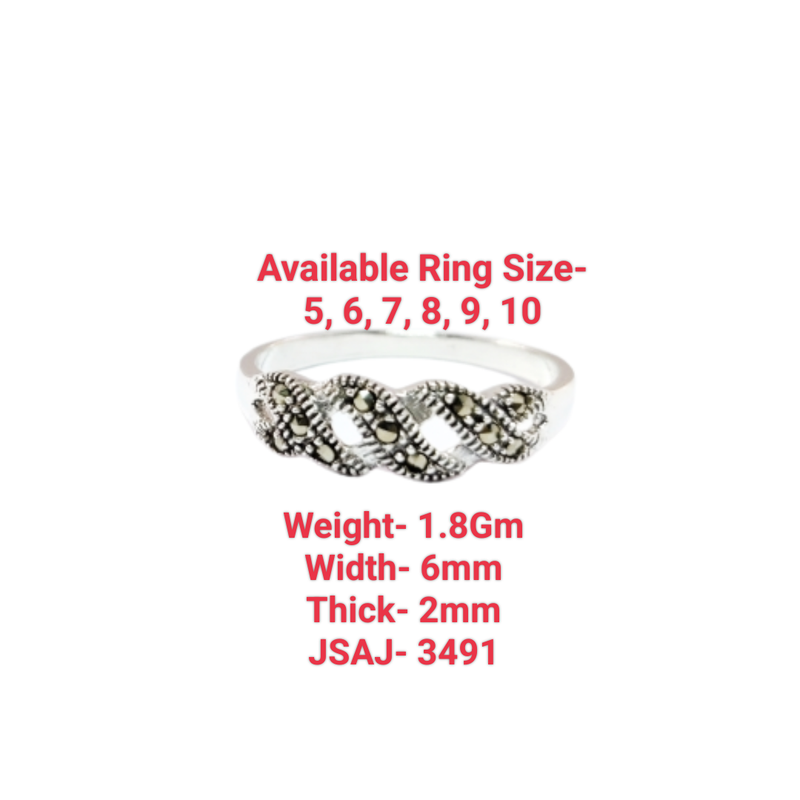JSAJ MARCASITE BAND RING