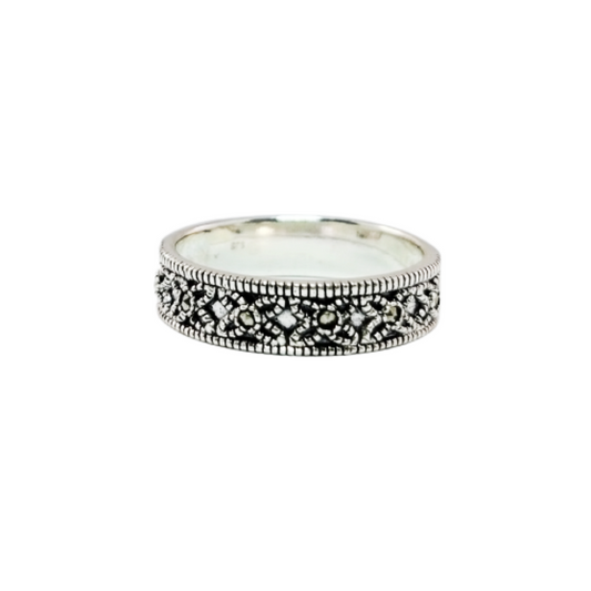 JSAJ MARCASITE BAND RING