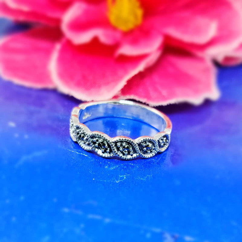 JSAJ MARCASITE BAND RING