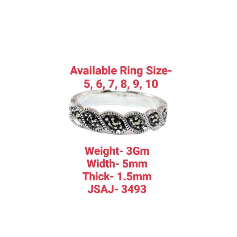JSAJ MARCASITE BAND RING
