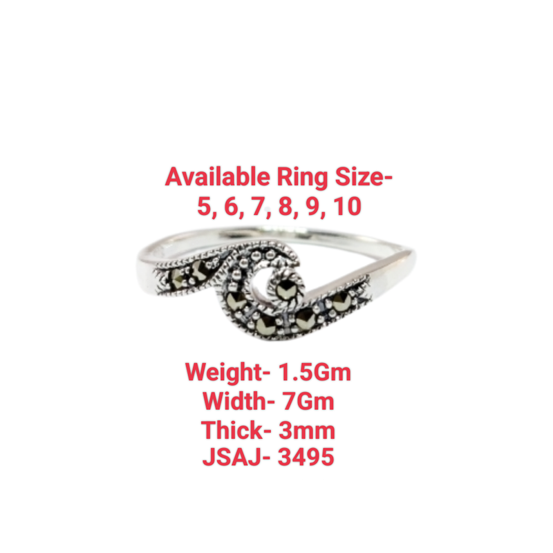 JSAJ MARCASITE BAND RING
