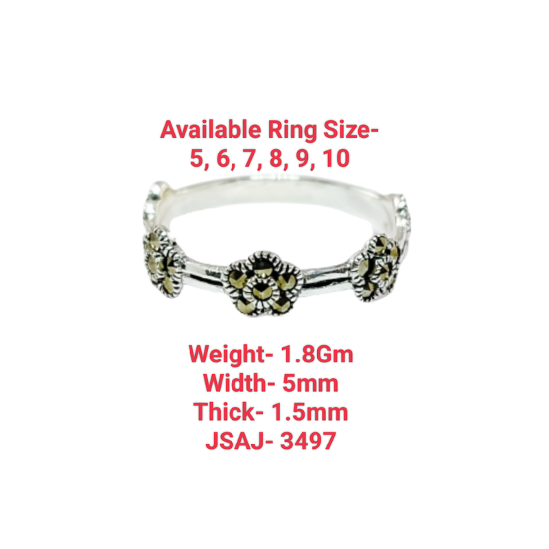 JSAJ MARCASITE BAND RING