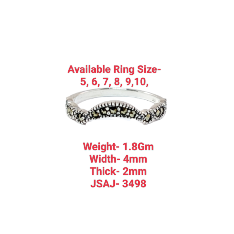 JSAJ MARCASITE BAND RING