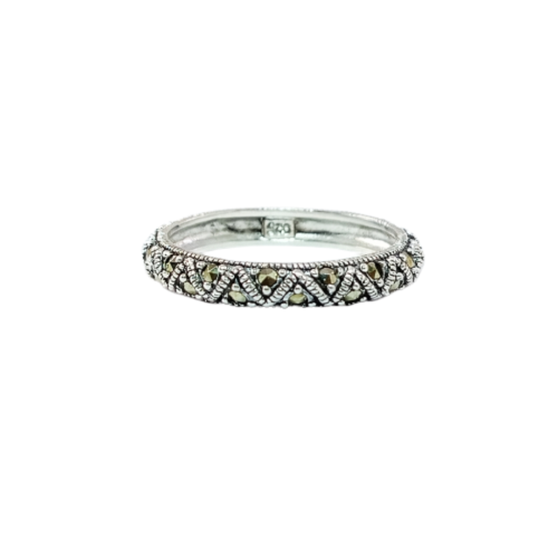JSAJ MARCASITE BAND RING