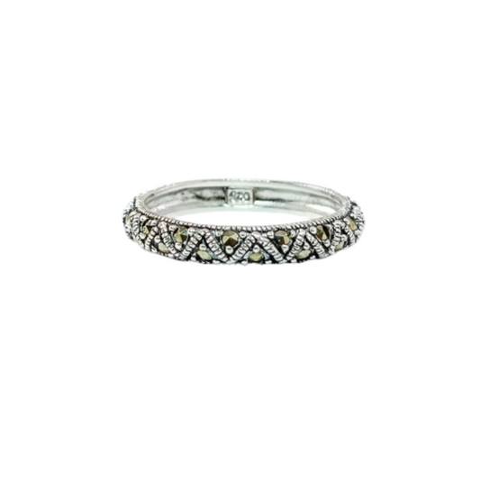 JSAJ MARCASITE BAND RING