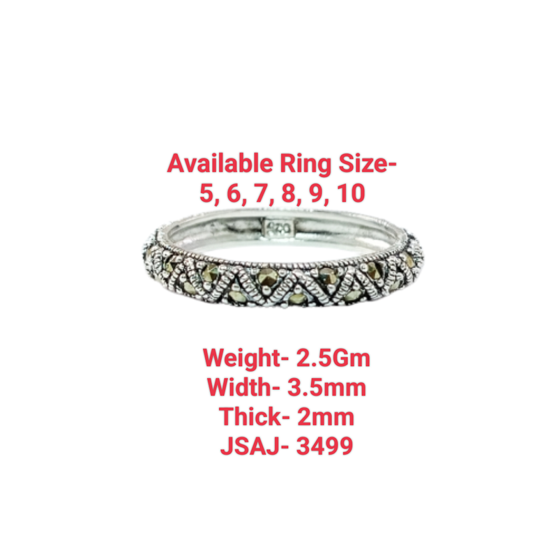 JSAJ MARCASITE BAND RING