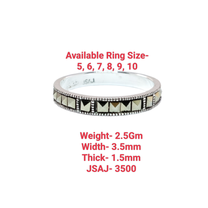 JSAJ MARCASITE BAND RING