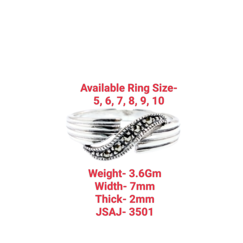 JSAJ MARCASITE BAND RING