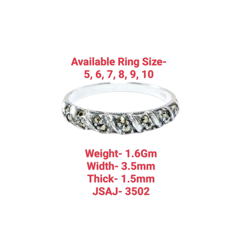 JSAJ MARCASITE BAND RING