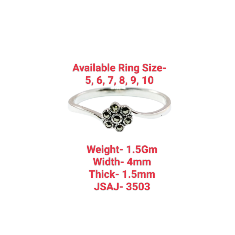 JSAJ MARCASITE BAND RING