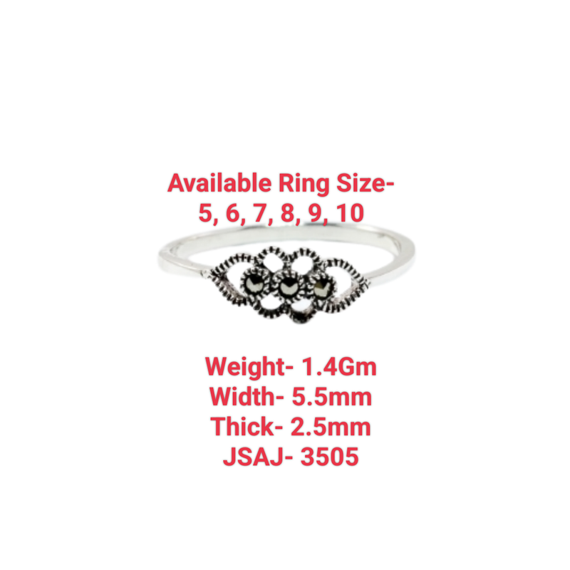 JSAJ MARCASITE BAND RING