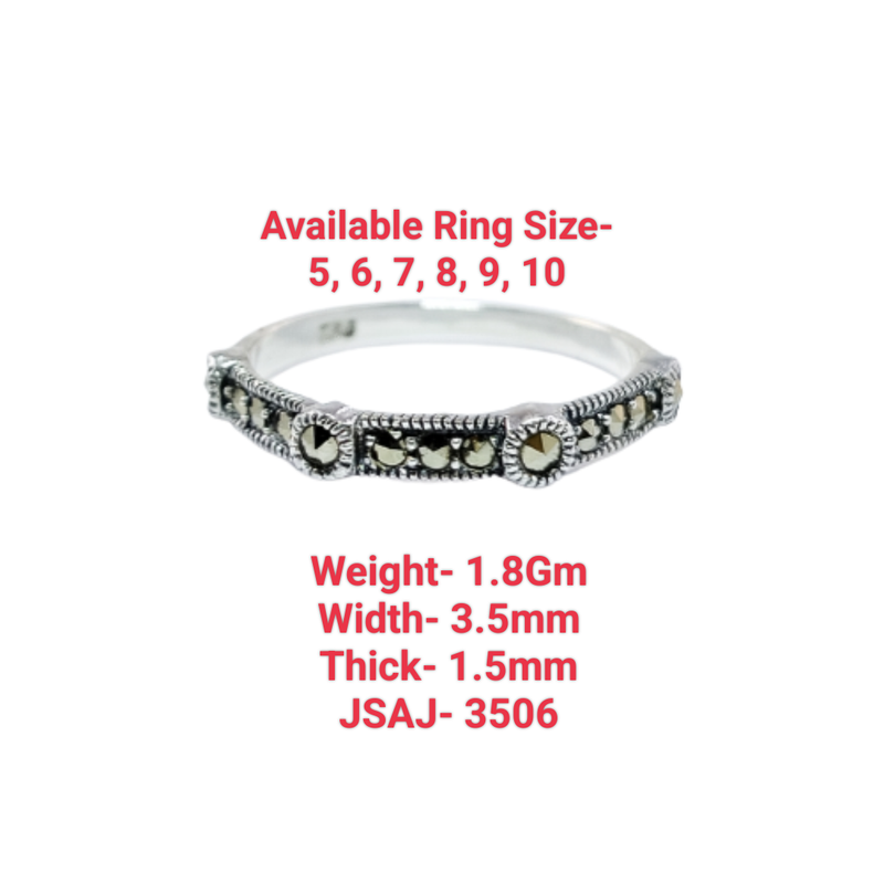 JSAJ MARCASITE BAND RING