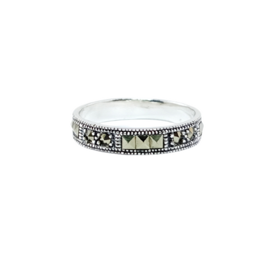 JSAJ MARCASITE BAND RING