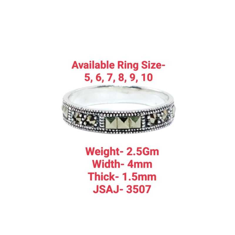 JSAJ MARCASITE BAND RING