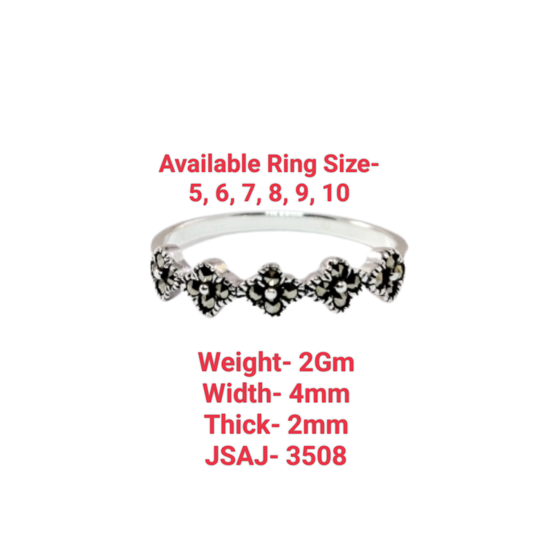 JSAJ MARCASITE BAND RING