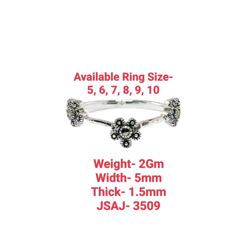 JSAJ MARCASITE BAND RING