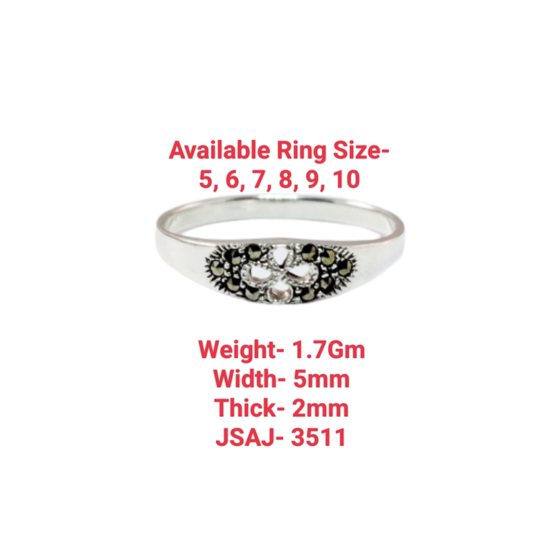 JSAJ MARCASITE BAND RING