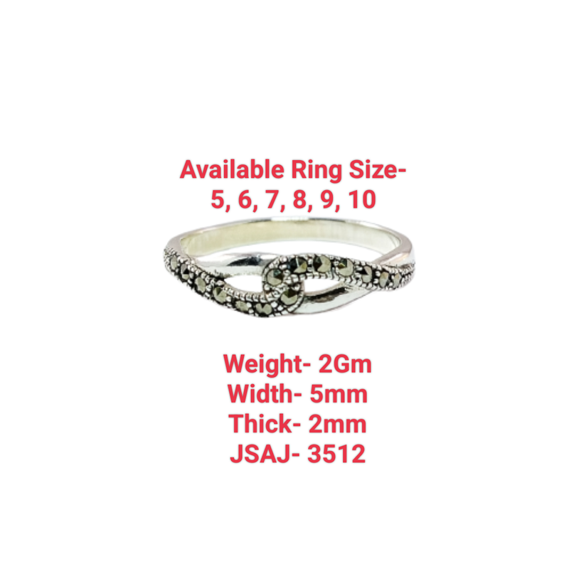 JSAJ MARCASITE BAND RING
