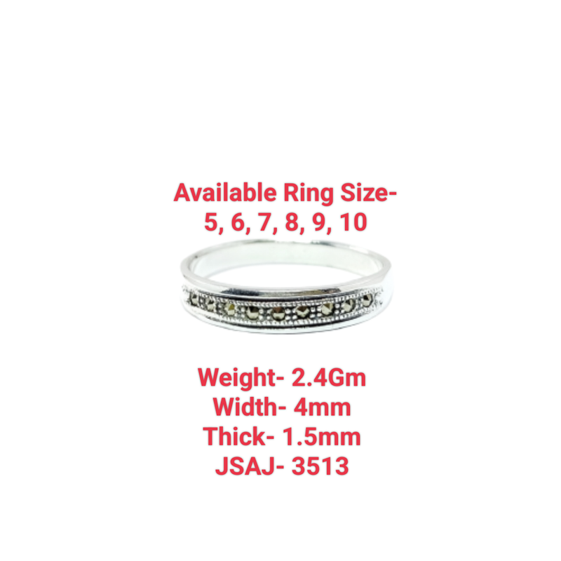 JSAJ MARCASITE BAND RING
