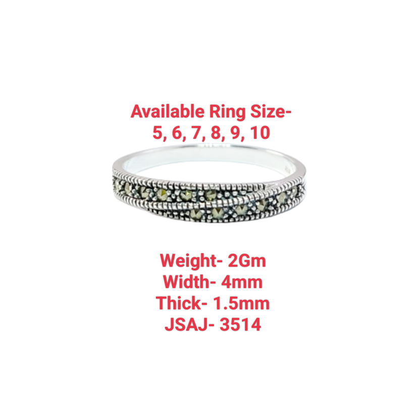 JSAJ MARCASITE BAND RING