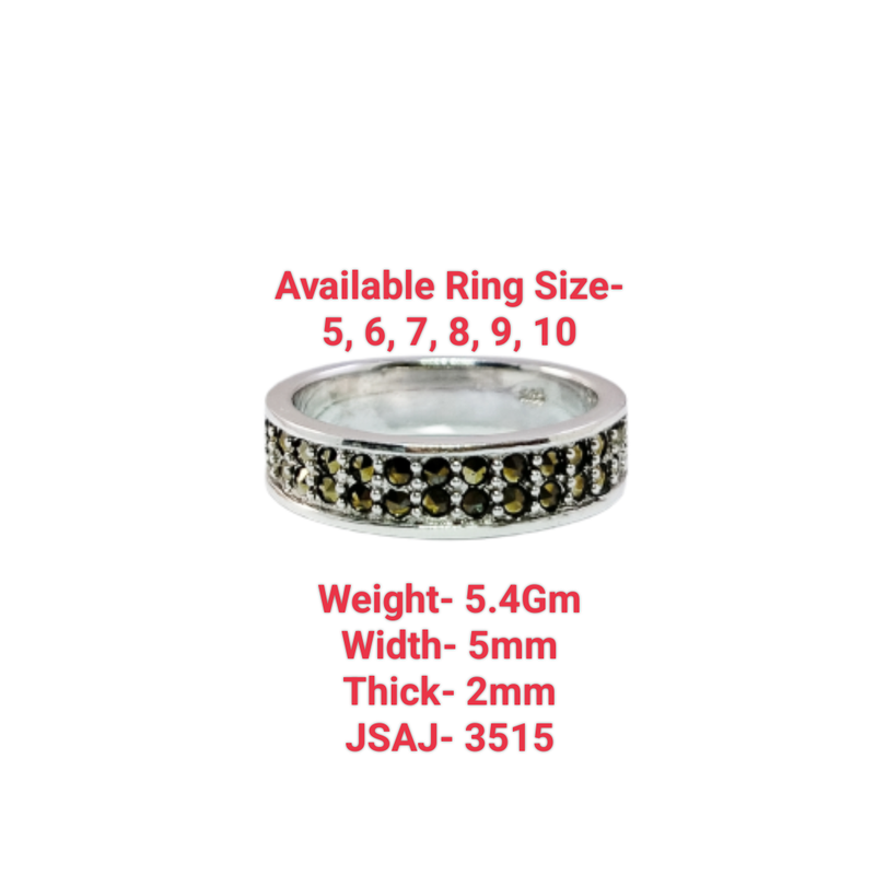 JSAJ MARCASITE BAND RING