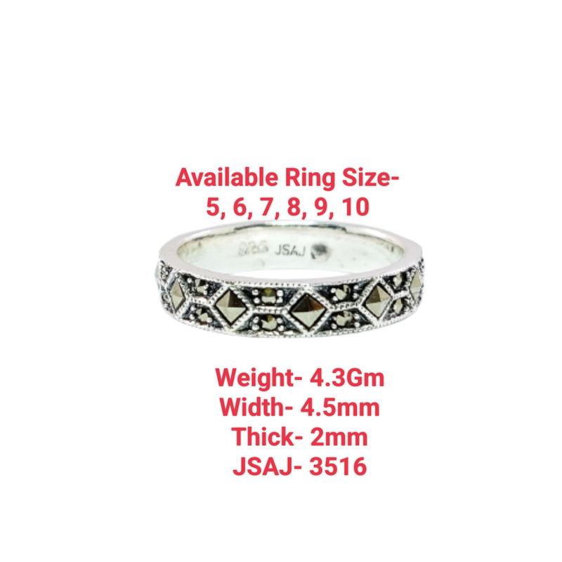 JSAJ MARCASITE BAND RING
