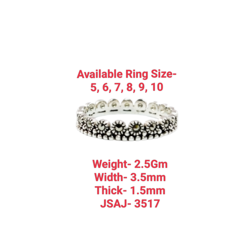 JSAJ MARCASITE BAND RING