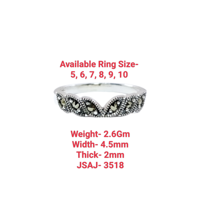 JSAJ MARCASITE BAND RING
