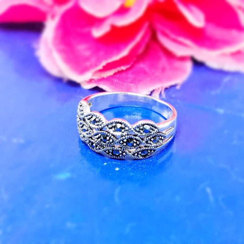 JSAJ MARCASITE BAND RING