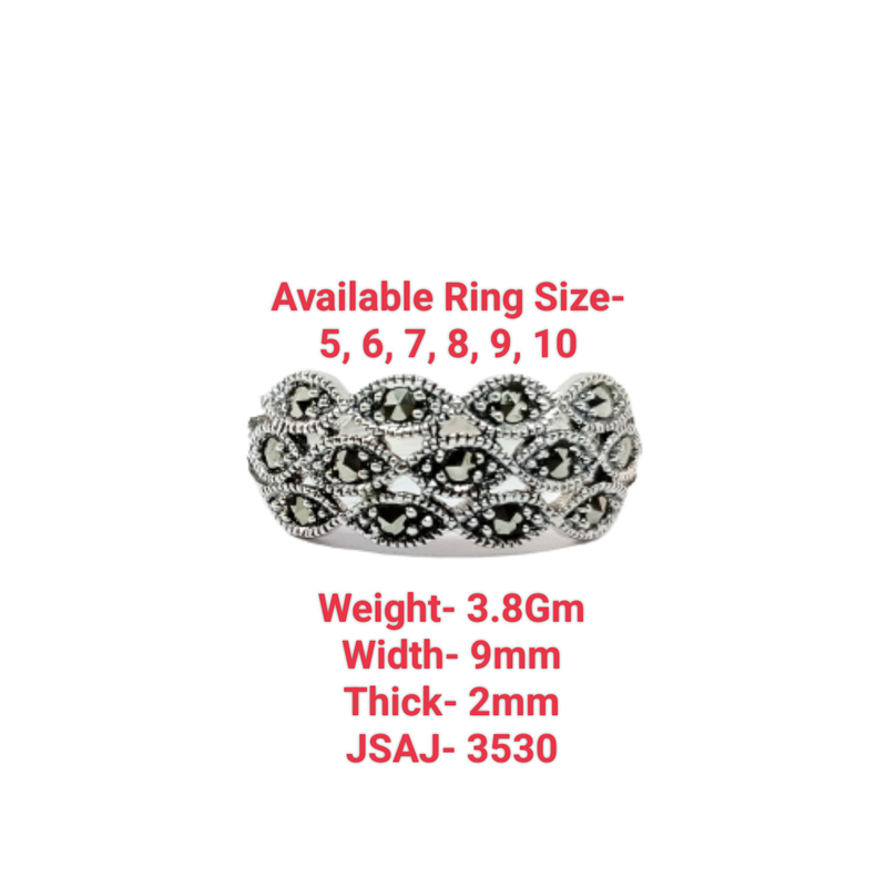 JSAJ MARCASITE BAND RING