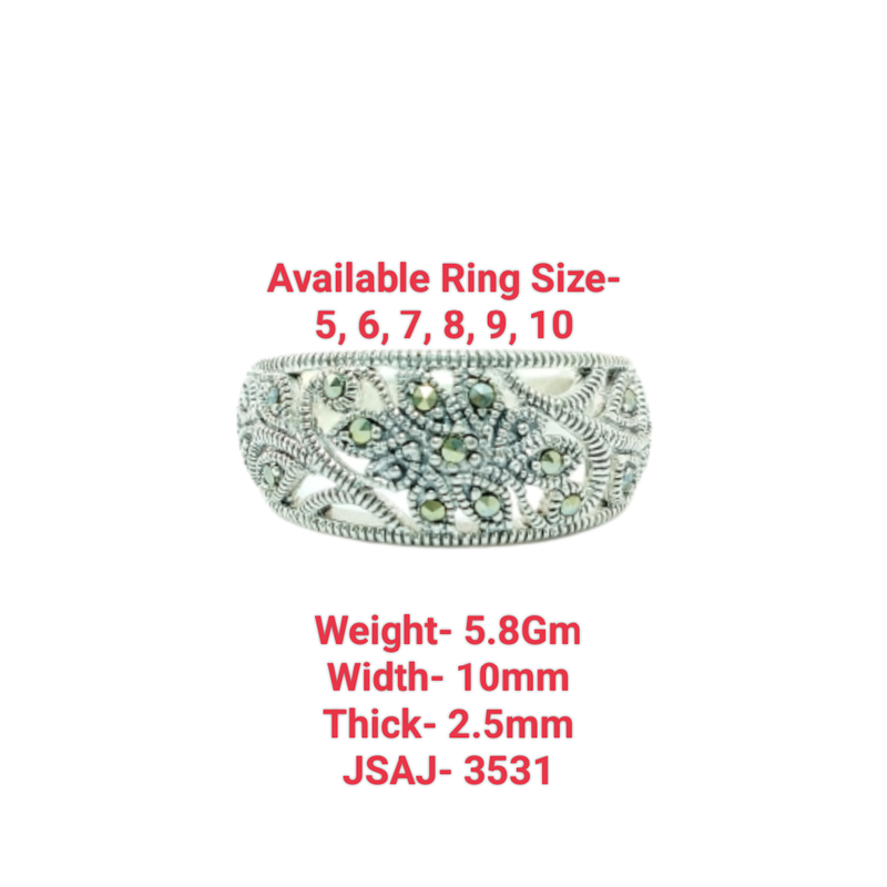 JSAJ MARCASITE BAND RING