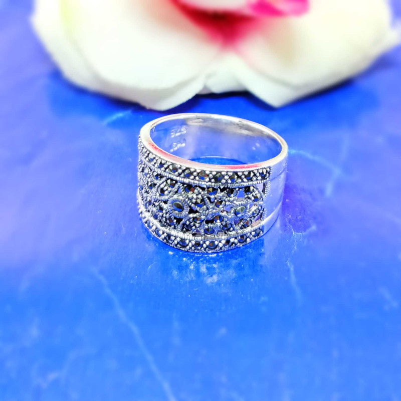 JSAJ MARCASITE BAND RING