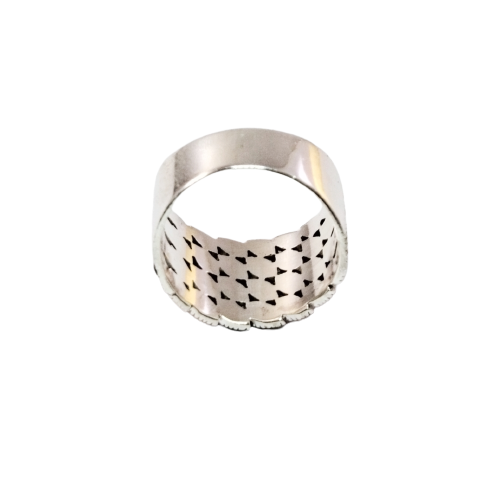 JSAJ MARCASITE 4 LINE LEAF BAND RING