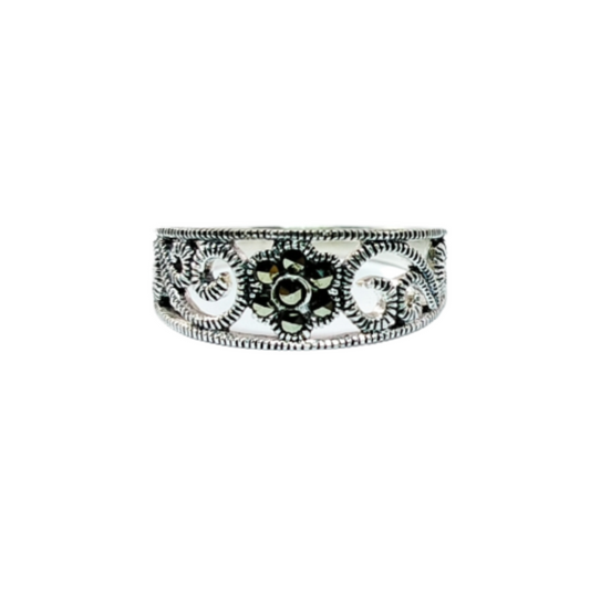 JSAJ MARCASITE BAND RING