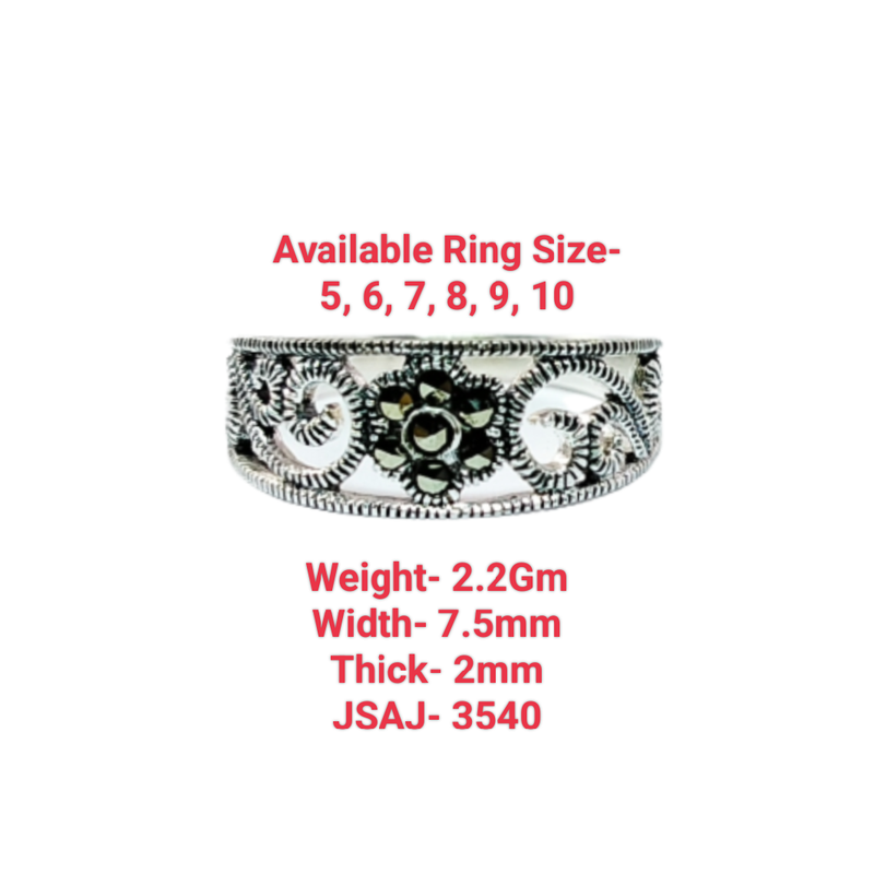 JSAJ MARCASITE BAND RING