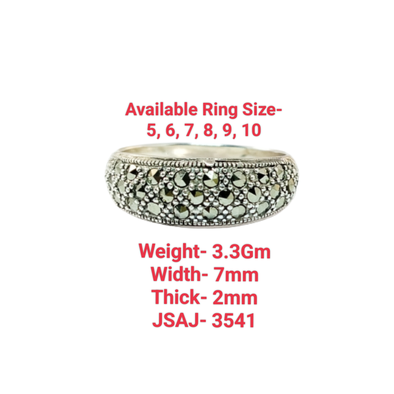 JSAJ MARCASITE BAND RING