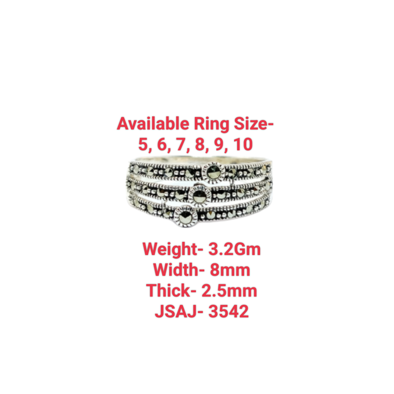 JSAJ MARCASITE BAND RING