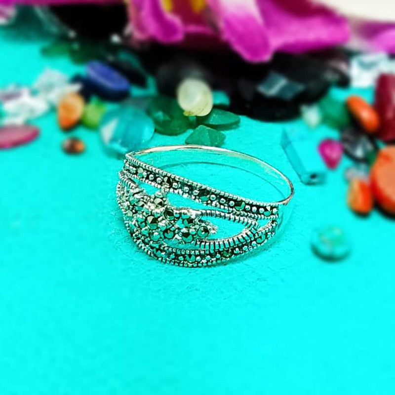 JSAJ MARCASITE BAND RING