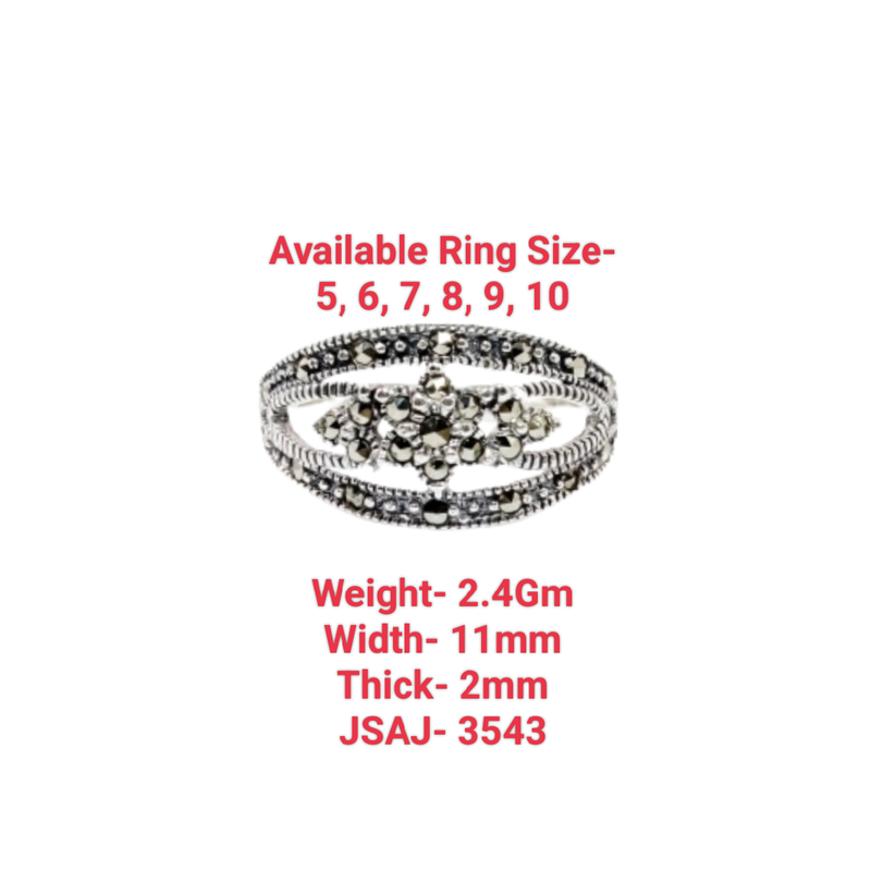 JSAJ MARCASITE BAND RING