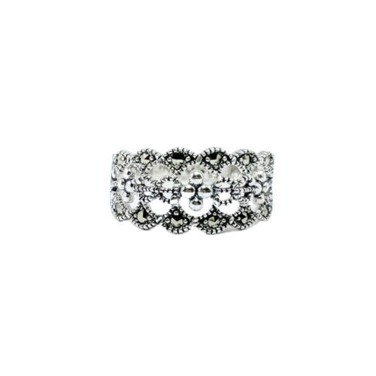 JSAJ MARCASITE BAND RING