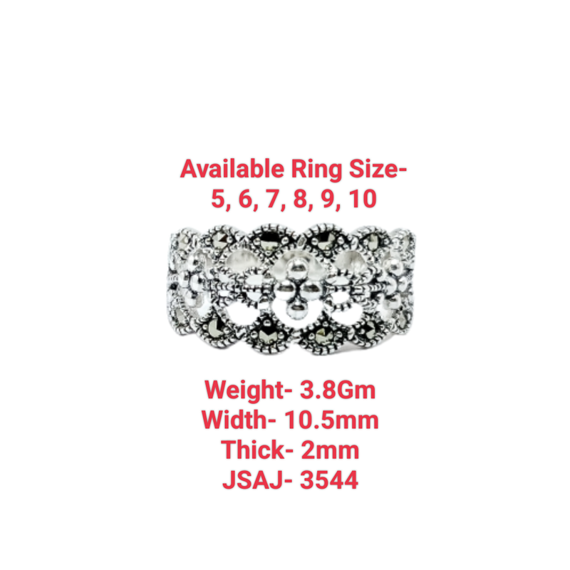 JSAJ MARCASITE BAND RING