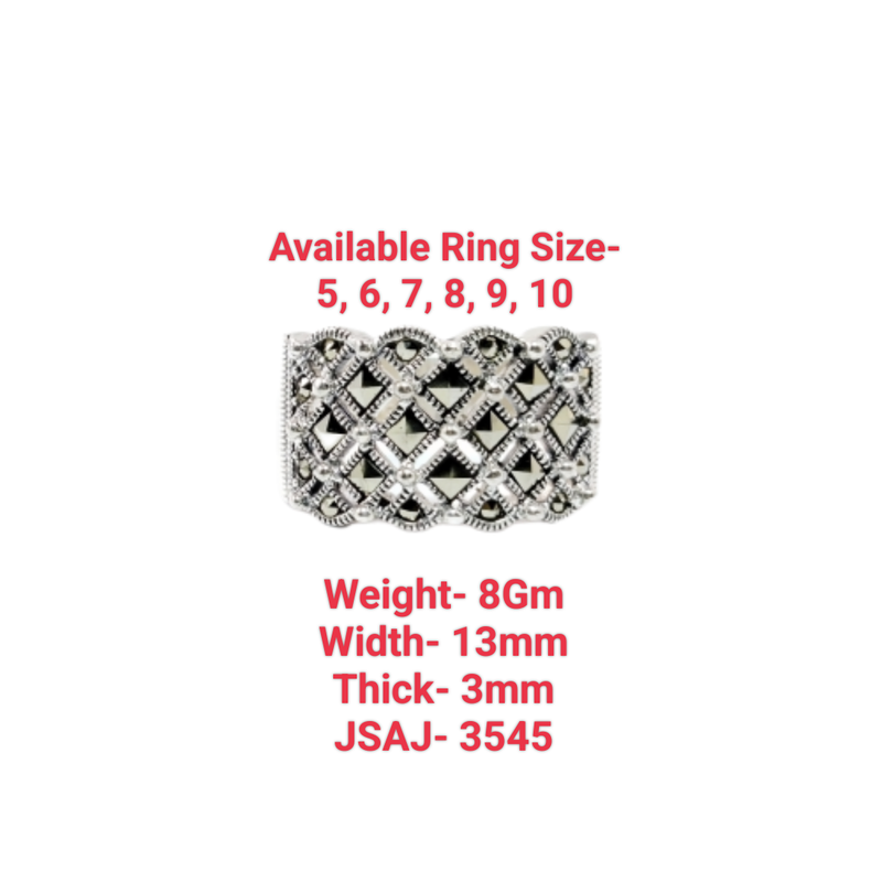 JSAJ MARCASITE BAND RING
